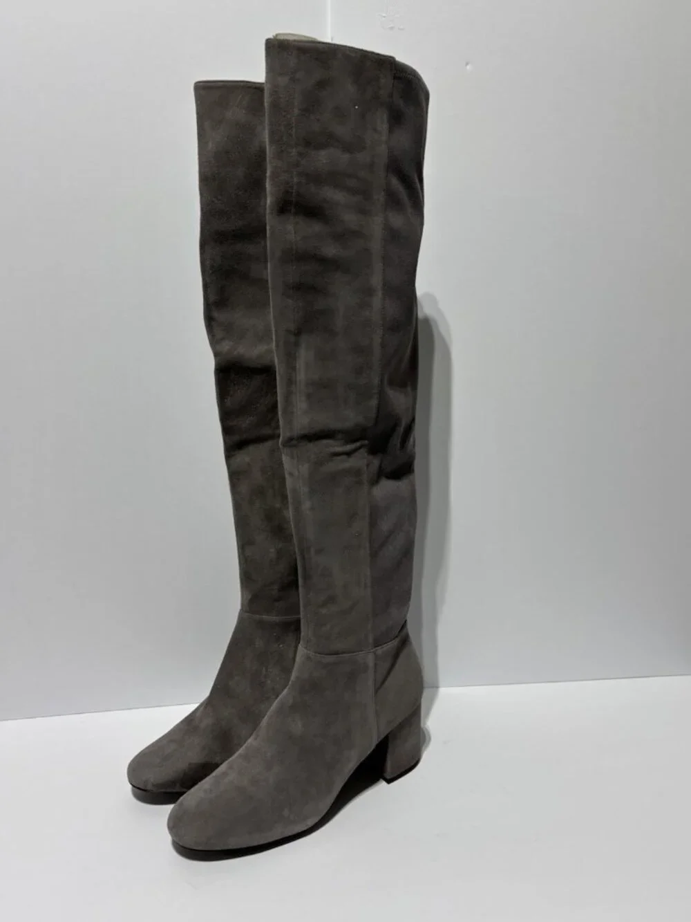 Cole Haan Women’s Elnora Gray Suede Over The Knee Boots, Size 7 M